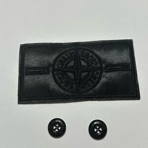 Stone Island Black Patch with Buttons